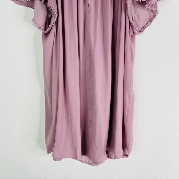 Loft purple lavender lace boho romantic cottagecore top medium - Picture 3 of 6